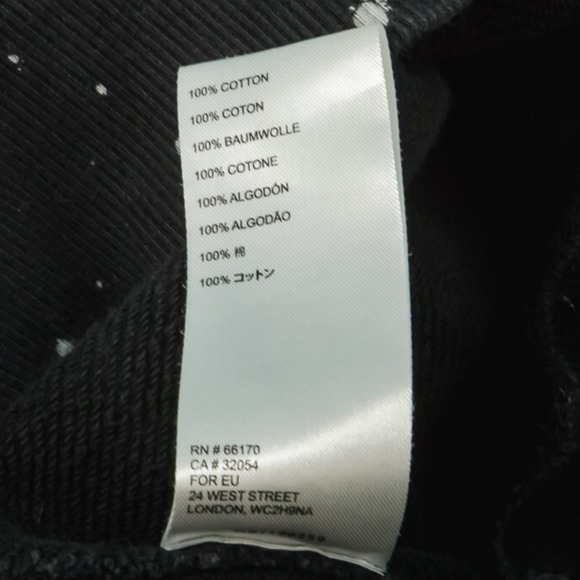 Pilcro Anthropologie Size Small S Black Elayna Splatter Print Cotton Sweatshirt - Picture 6 of 7